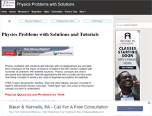 Tablet Screenshot of problemsphysics.com